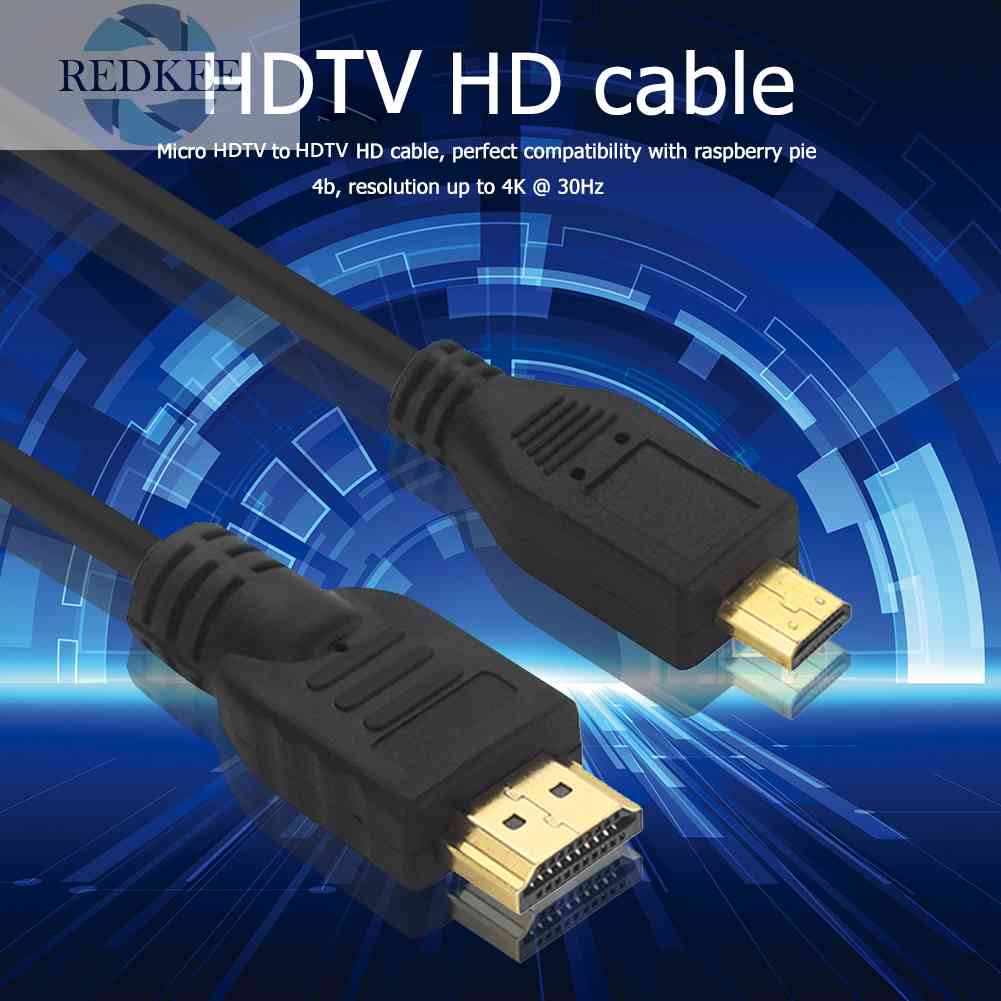 Dây Cáp Chuyển Đổi 1.5m Micro HDMI-compatible Sang HDMI 4K HD Video Cho Raspberry Pi 4B