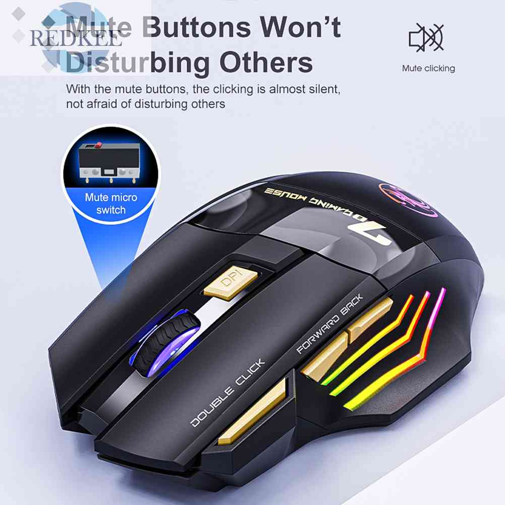 Chuột Không Dây iMice GW-X7 7 Nút Có Thể Sạc Lại
