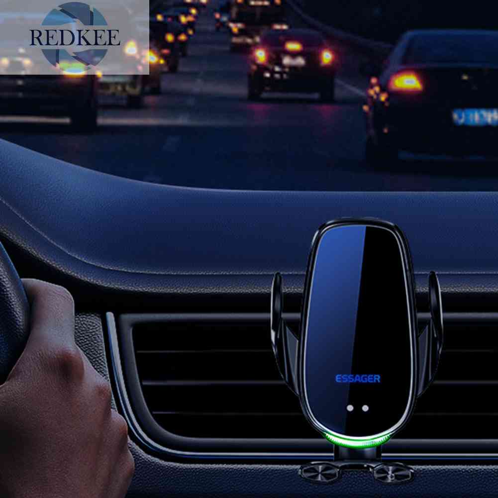 Giá Đỡ Điện Thoại Kiêm Sạc Không Dây 15W Cho Xe Ô Tô