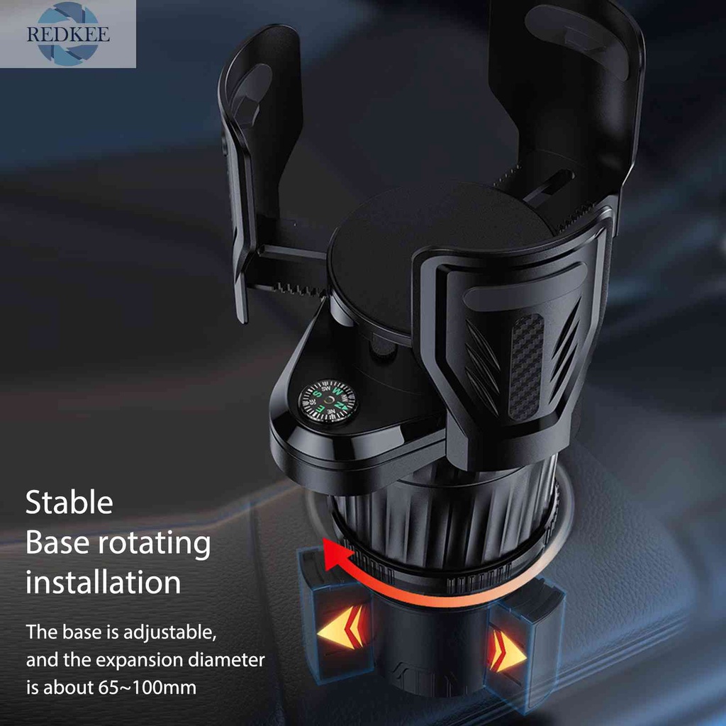 Giá Đỡ Cốc Nước Xoay 360 Độ 4 Trong 1 Tích Hợp La Bàn