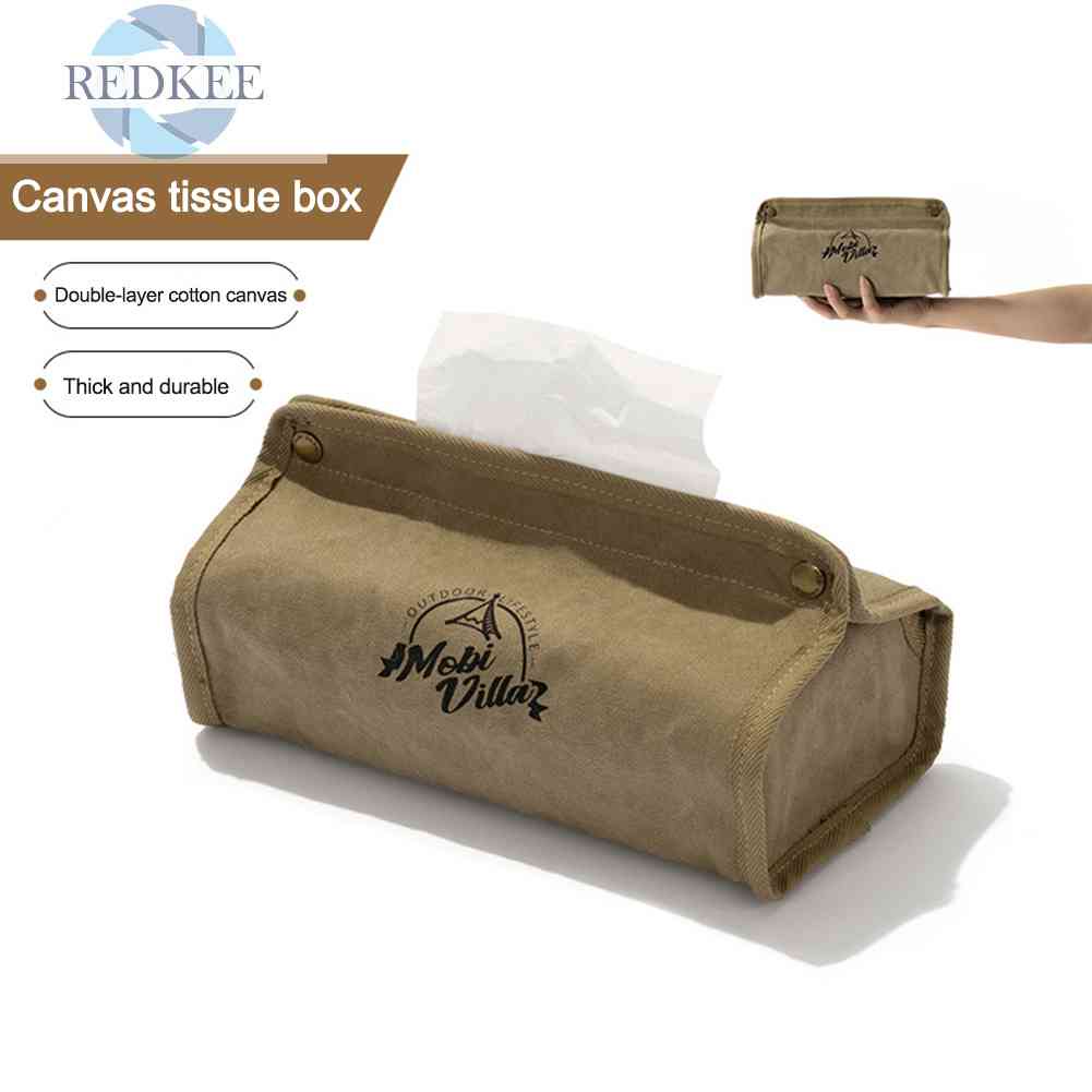 Hộp Đựng Khăn Giấy Phong Cách Vintage Tiện Dụng Mang Theo Du Lịch Cắm Trại