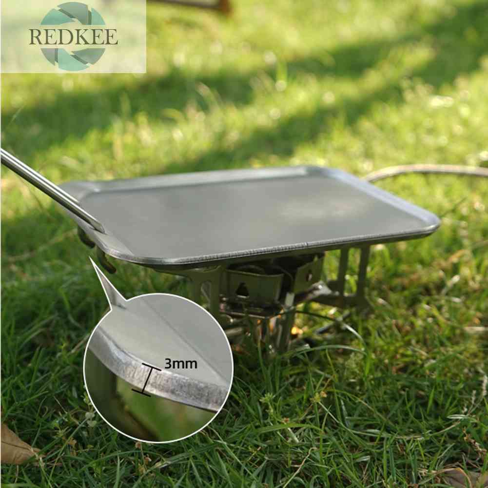 Đĩa Nướng Bbq Bằng Thép Không Gỉ Có Tay Cầm Có Thể Tháo Rời Tiện