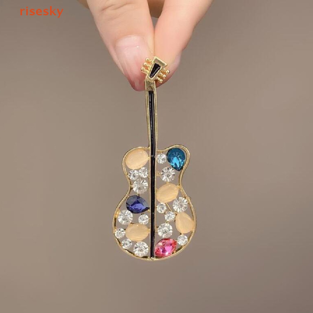 Ghim Cài Áo Hình Đàn Violin Đính Đá Pha Lê Thời Trang Cho Nữ