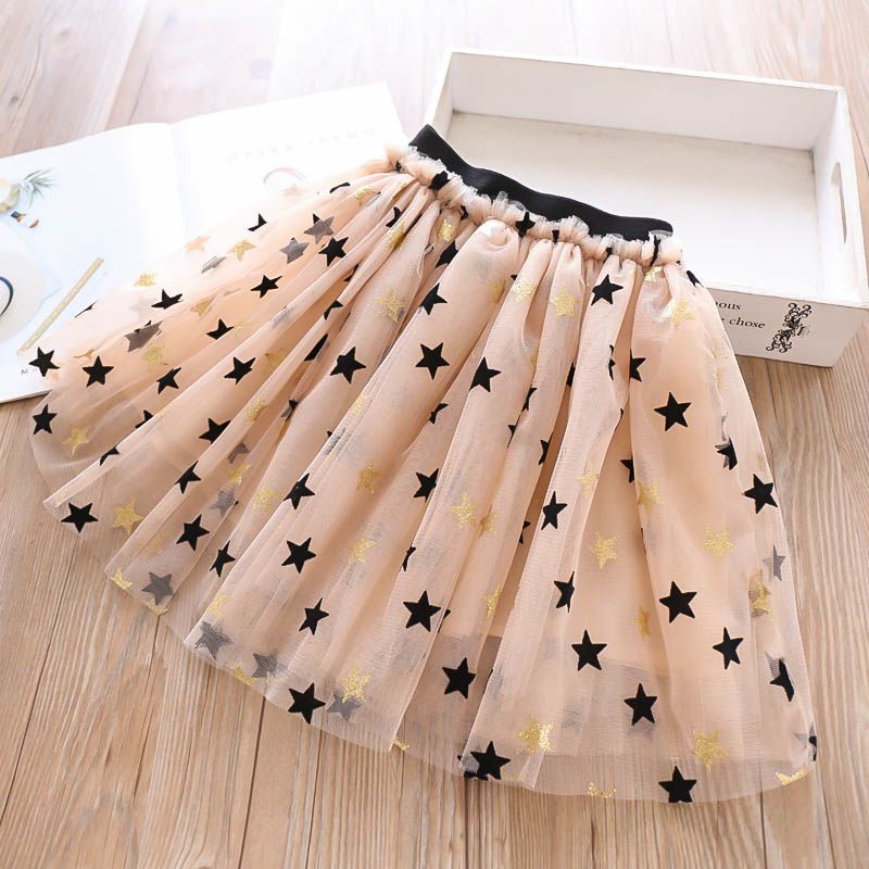 Set Áo Thun Ngắn Tay + Chân Váy Lưới Phồng Thời Trang Mùa Hè Cho Bé Gái
