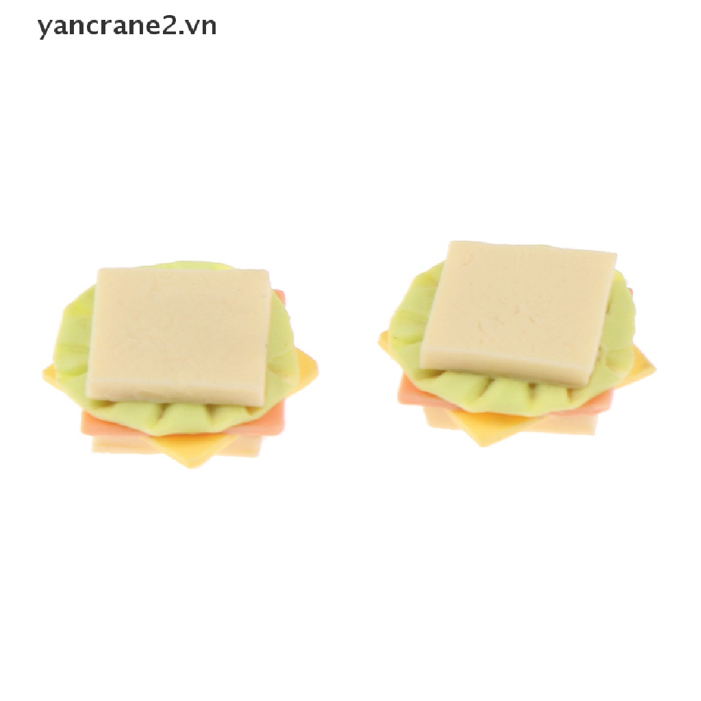 Mô Hình Thức Ăn Bánh Sandwich 2 X1: 12 Độc Đáo Trang Trí Nhà Búp Bê YAN2} 2 X1: 12