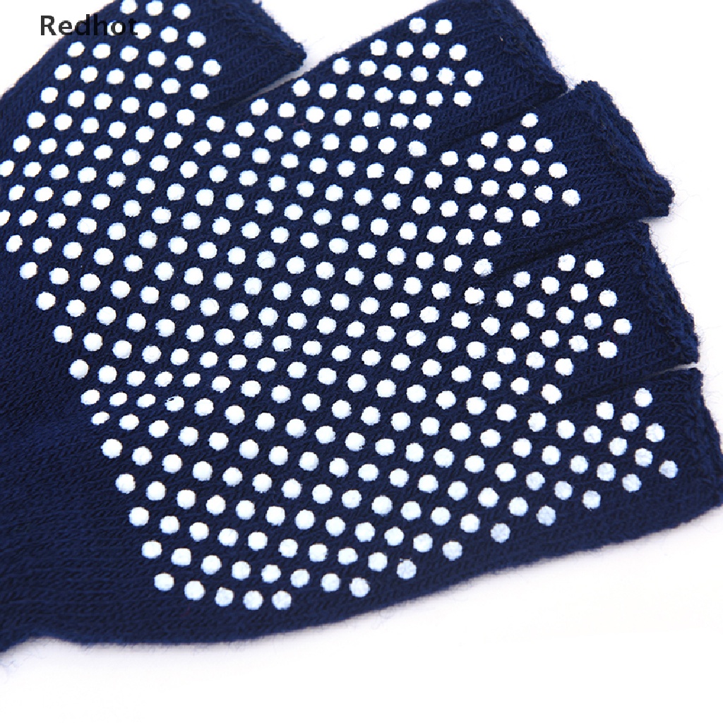 1 Đôi Găng Tay Hở Ngón Bằng Cotton Thoáng Khí Chống Trượt Dùng Tập Yoga / Thể Hình