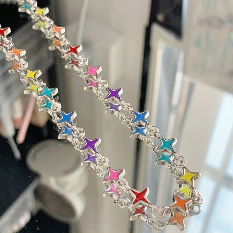 Vòng cổ Choker Mặt Ngôi Sao Nhiều Màu Sắc
