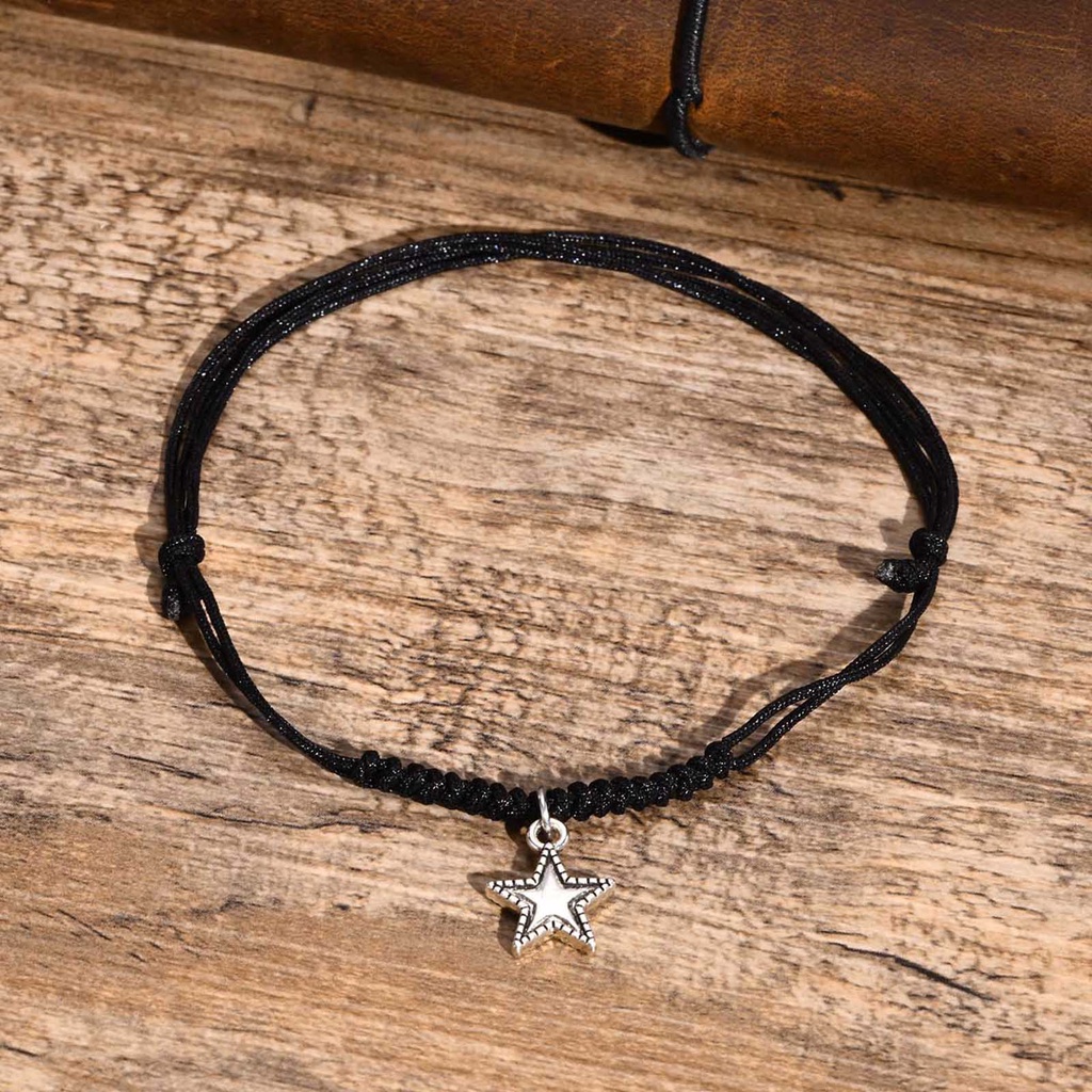 Lắc Chân Bằng Hợp Kim Thép Hình Ngôi Sao Năm Cánh Có Thể Điều Chỉnh Kích Thước Thời Trang Cho Nam