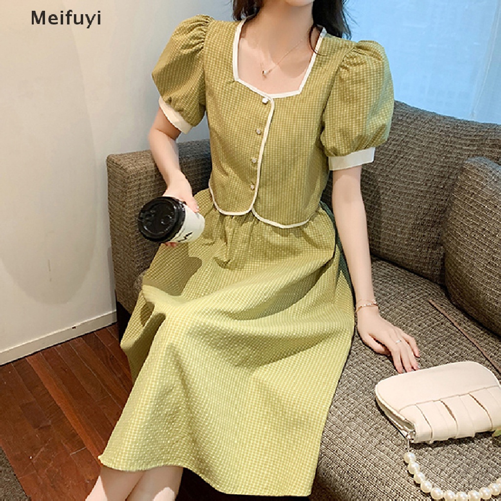 Set Đồ Mùa Hè 2 Món Gồm Áo Tay Cộc + Váy Lửng Cho Nữ 2023