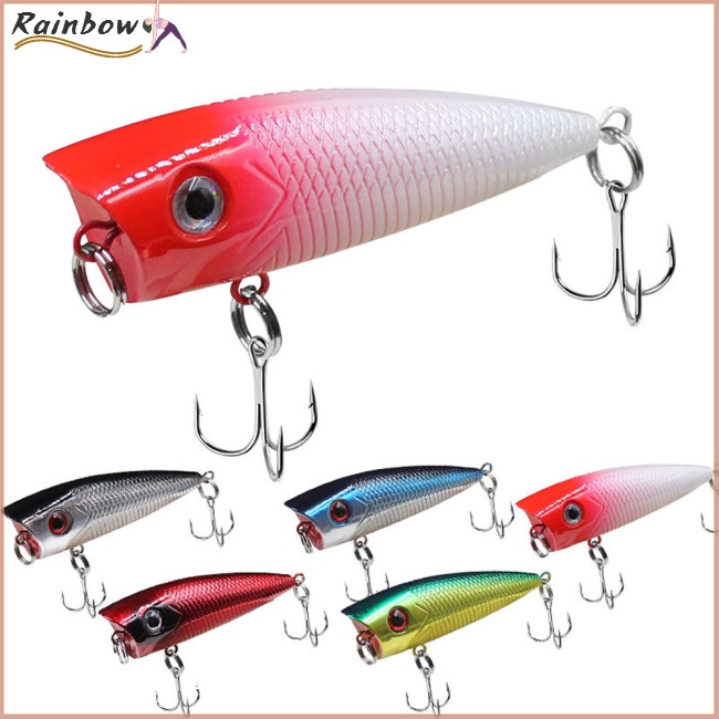 Set 5 Mồi Giả Nhử Cá 6cm / 6g Bằng Nhựa Kèm Hộp Đựng Tiện Lợi