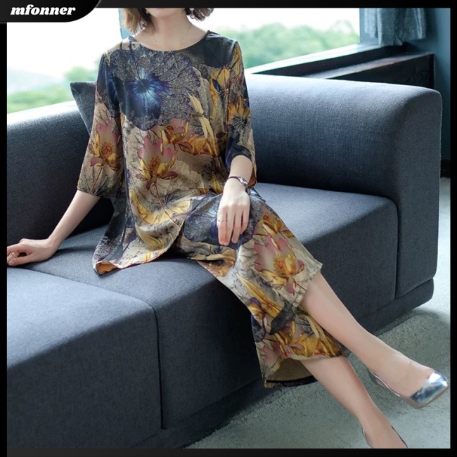 Bộ Áo Thun Dáng Rộng In Họa Tiết Retro + Quần ống rộng Thời Trang Cho Nữ