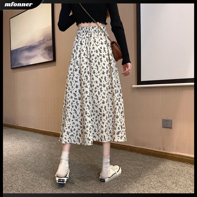 Chân Váy Voan Hoa Lưng Cao Thời Trang Dành Cho Nữ