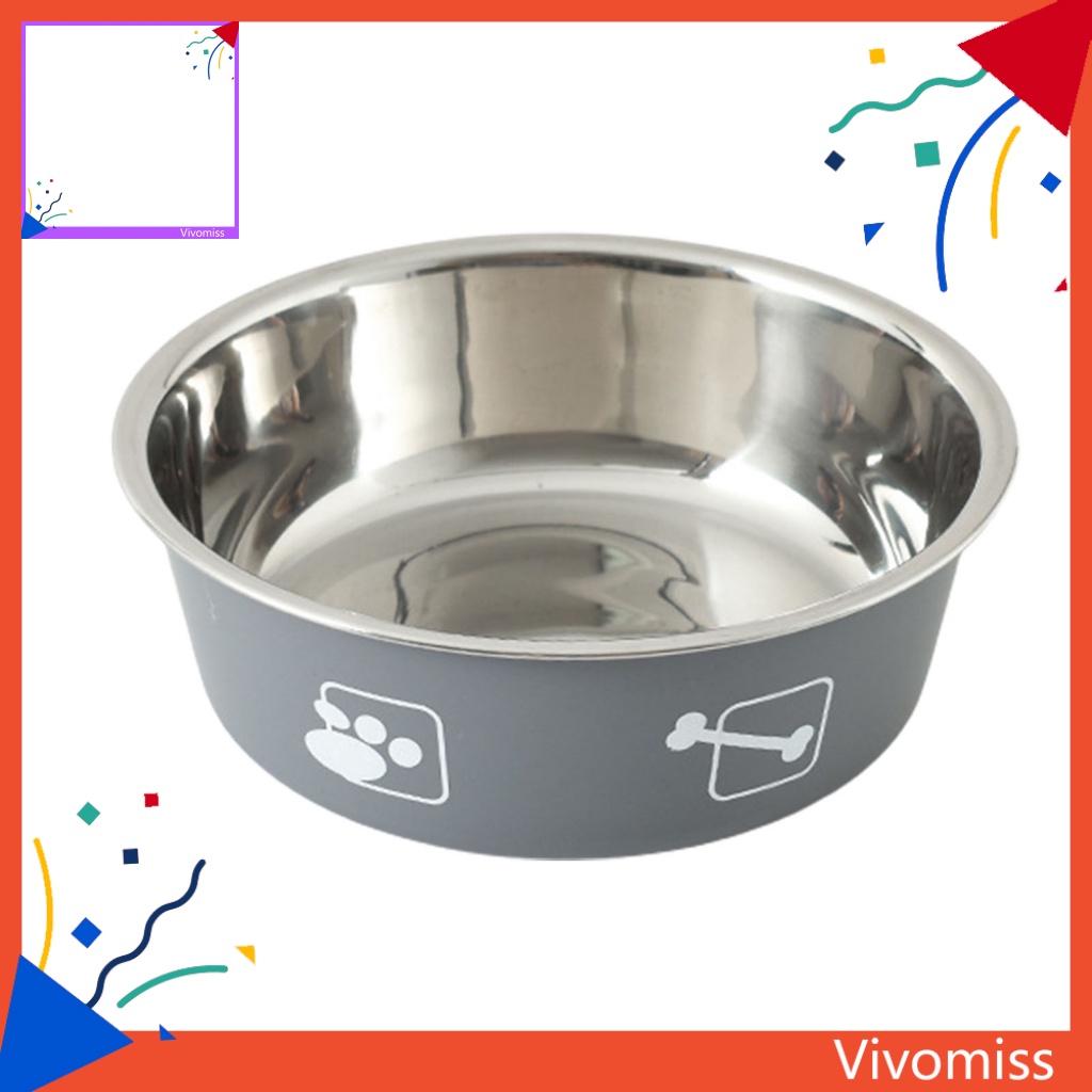 Tô Đựng Thức Ăn Cho Thú Cưng Bằng Thép Không Gỉ Dày Dặn Chống Trượt