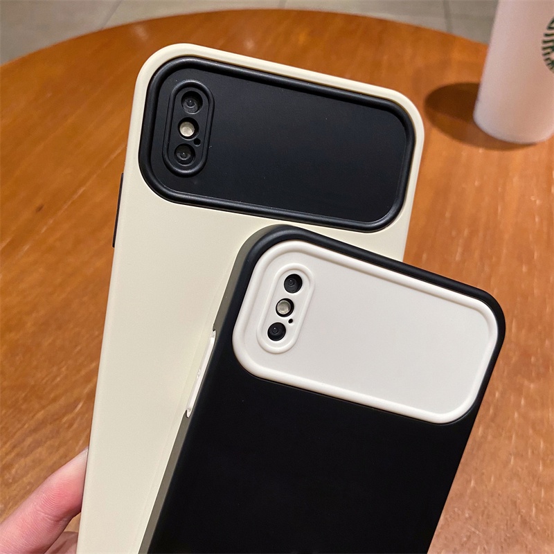 Ốp Điện Thoại silicone Mềm Chống Sốc Màu Tương Phản Cho iPhone X XR Xs Max 11 12 Pro Max