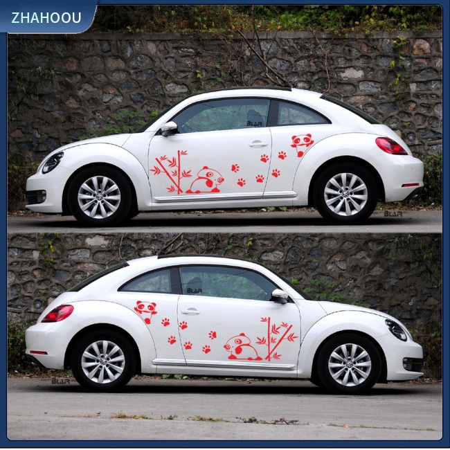 ☃Nhà Cửa☃ 1 Bộ Miếng Dán Hình Gấu Trúc Cá Tính D-351 Trang Trí Thân Xe Hơi