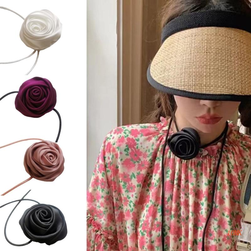 Xiangbao Vòng cổ Chuỗi Xương Đòn Hoa Hồng Lớn Đơn Giản Thời Trang Nữ Làm Quà Tặng Sinh Nhật / Đám Cướ