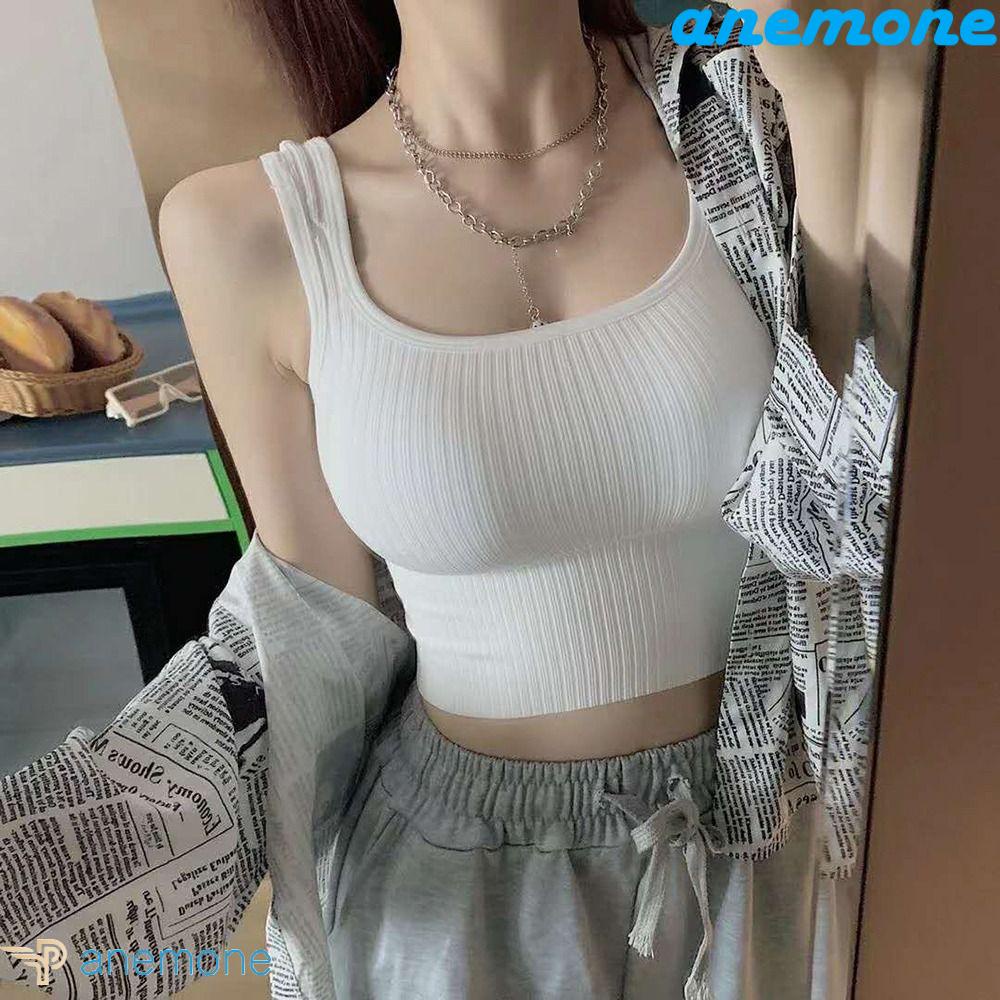 Áo Ngực Thể Thao Dạng Ống Không Đường May Màu Sắc Đơn Giản Cho Nữ