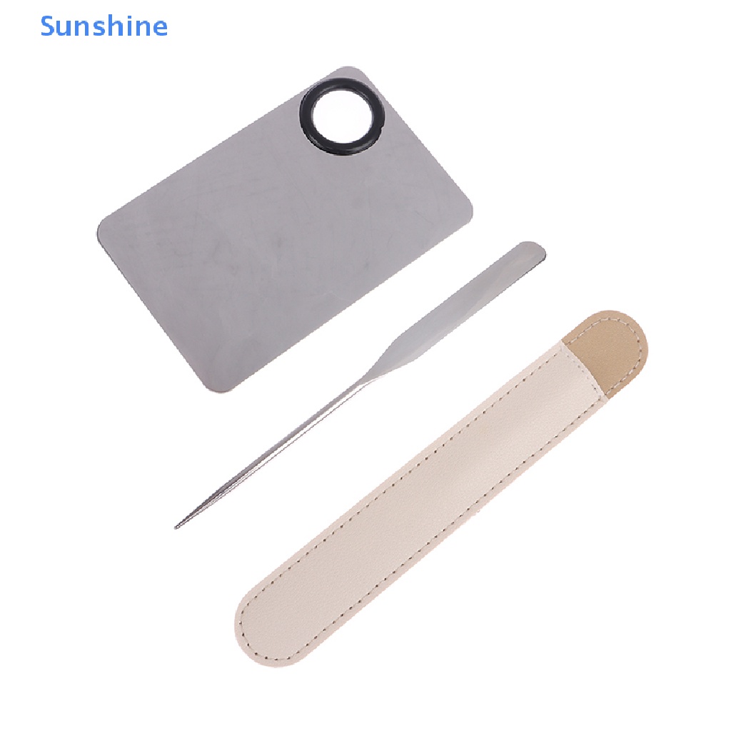 1 Set Dụng Cụ Tán Kem Nền Dạng Que Hai Đầu Bằng Thép Không Gỉ Tiện Dụng