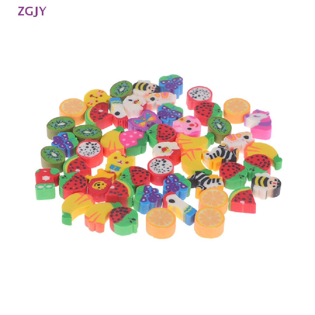 Bộ 50 Cục Tẩy Bút Chì Hình Động Vật Trái Cây ZGJY Đáng Yêu Mới