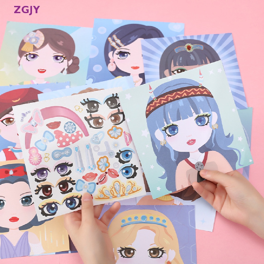 Bộ Đề Can Thay Đổi Công Chúa Trang Điểm Đa Năng Diy Dành Cho Trẻ Em Mới