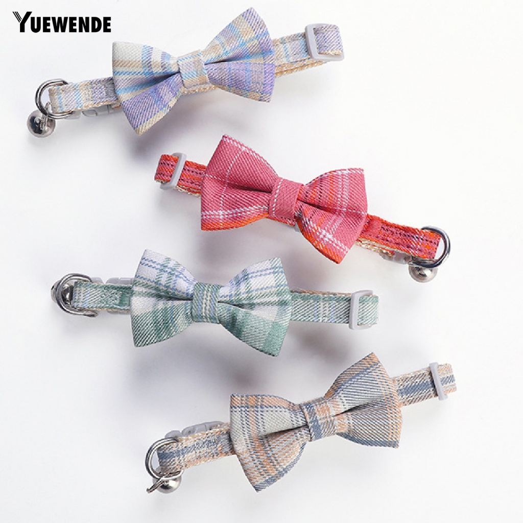 Vòng Cổ Gắn Chuông Họa Tiết Sọc Caro Cho Thú Cưng