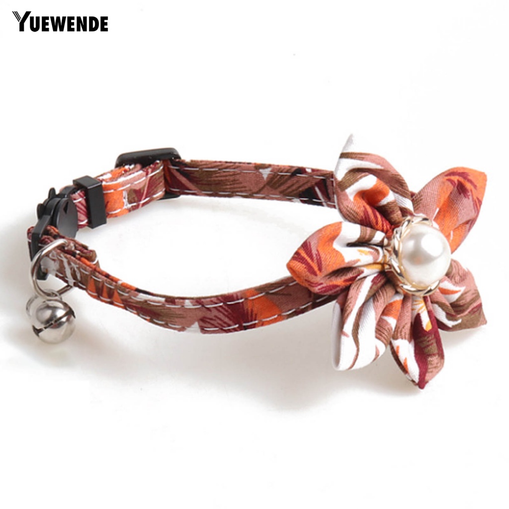 Ye.b Vòng Cổ Hoa Vải Đính Ngọc Trai Nhân Tạo Có Thể Điều Chỉnh Tập Trung Cho Chó Cưng