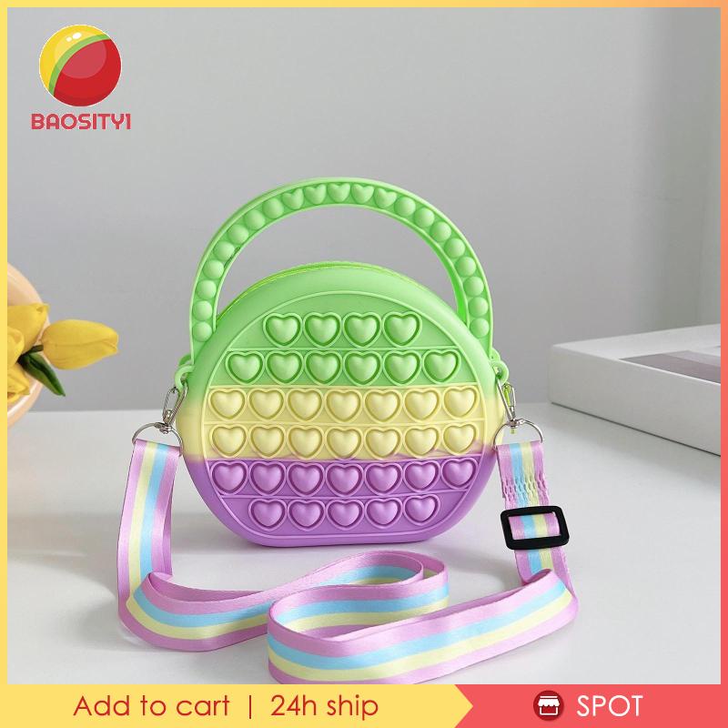 [Baosity1] Túi Xách Tay Bằng Silicone Hoạt Hình Bong Bóng Dành Cho Nữ Trẻ Em