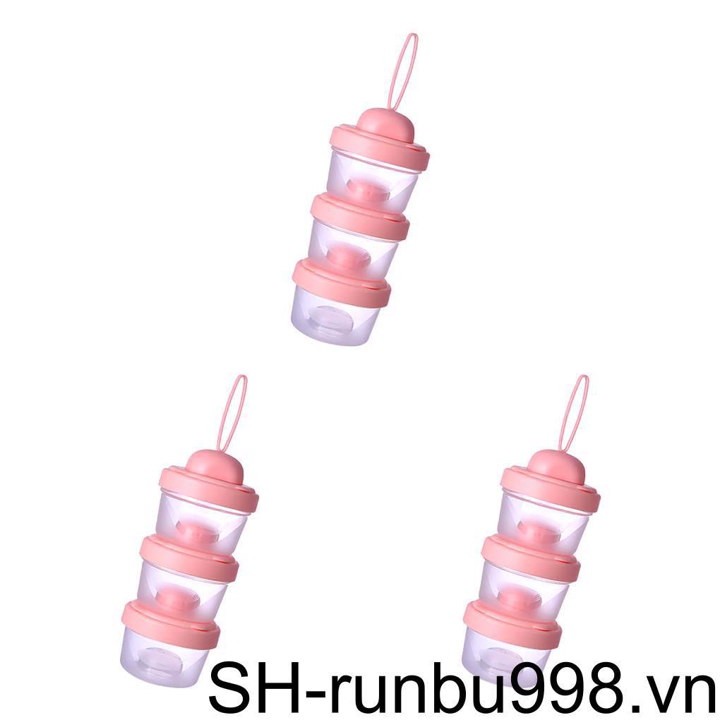 Hộp Đựng Sữa Bột 1 / 2 / 3 Ngăn Có Dây Treo Chống Ẩm Tiện Dụng