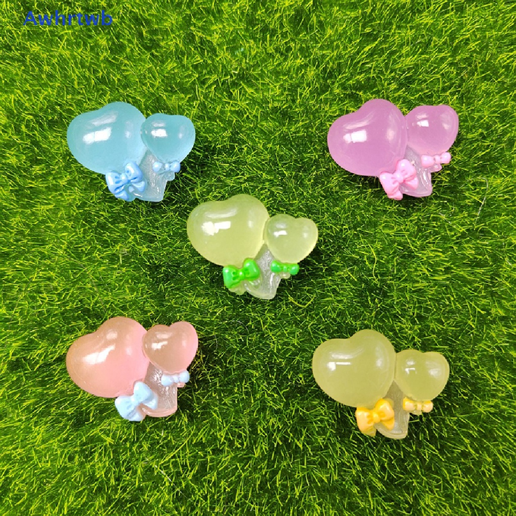 Set 5 Bong Bóng Trái Tim Màu Sắc Ngẫu Nhiên Mới