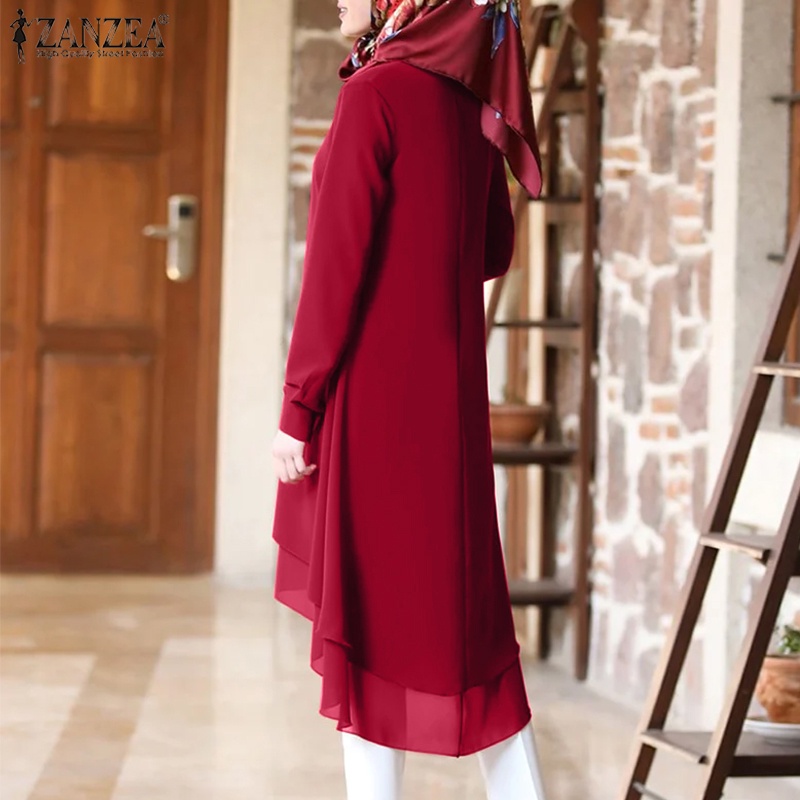 Zanzea Áo Thun Dài Tay Phong Cách Đường Phố Hồi Giáo Cho Nữ