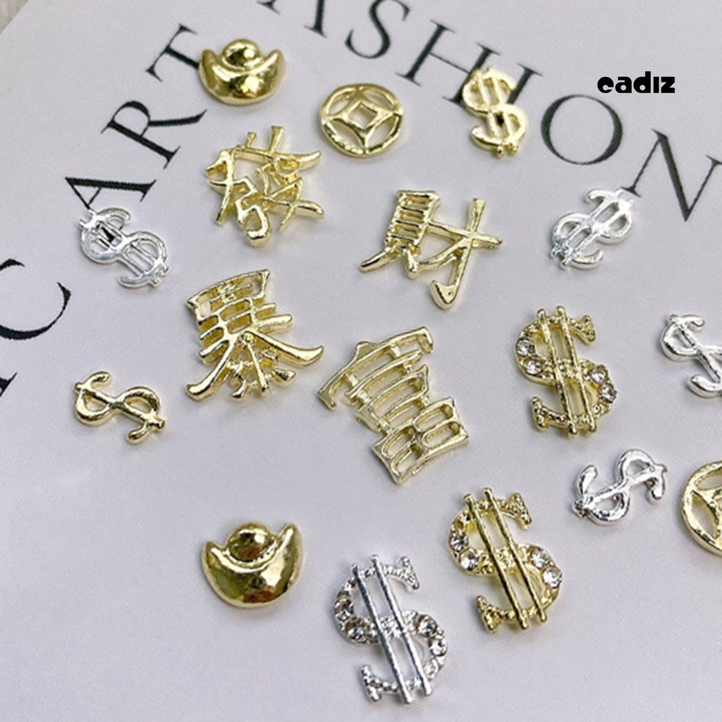 Set 20 Phụ Kiện Đá Trang Trí Móng Tay Nghệ Thuật Bằng Hợp Kim DIY