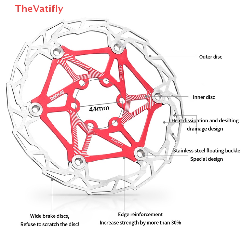 Đĩa Phanh 6 Bu Lông Siêu Nhẹ 82g CNC 6 Inch 160MM Chuyên Dụng Cho Xe Đạp Leo Núi Có 4 Màu