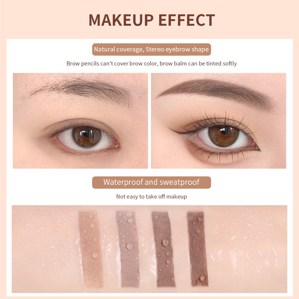 Kem Nhuộm Lông Mày 4 Màu Tùy Chọn Chống Nước Lâu Trôi Chống Mồ Hôi Dành Cho Nữ