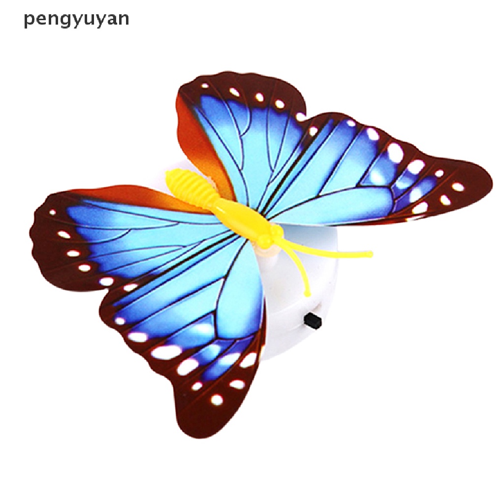 [pengyuyan] Đèn Ngủ LED Hình Bướm 3D Nhiều Màu Sắc Ngẫu Nhiên Trang Trí Nhà Cửa DIY