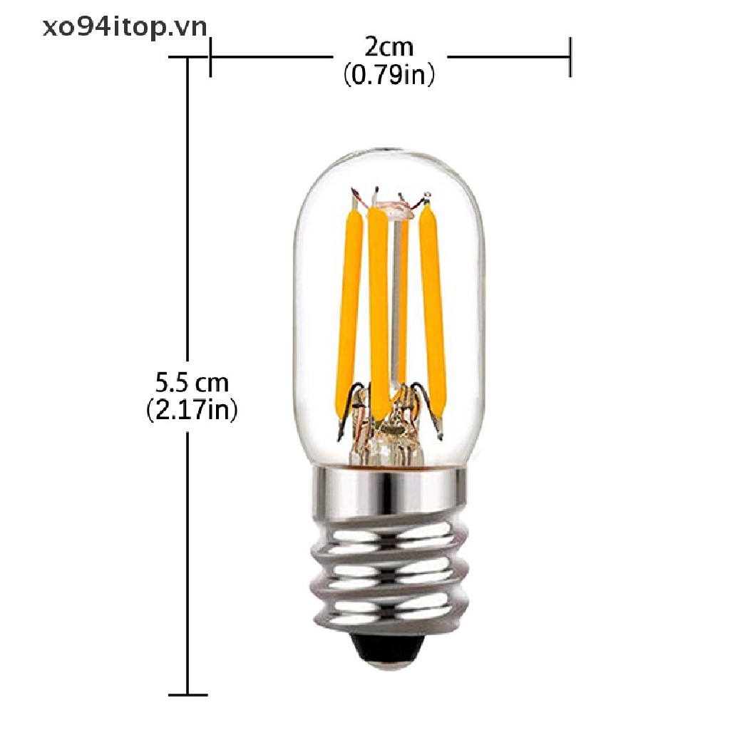 1 Bóng Đèn Led Dây Tóc E12 E14 T20 2W