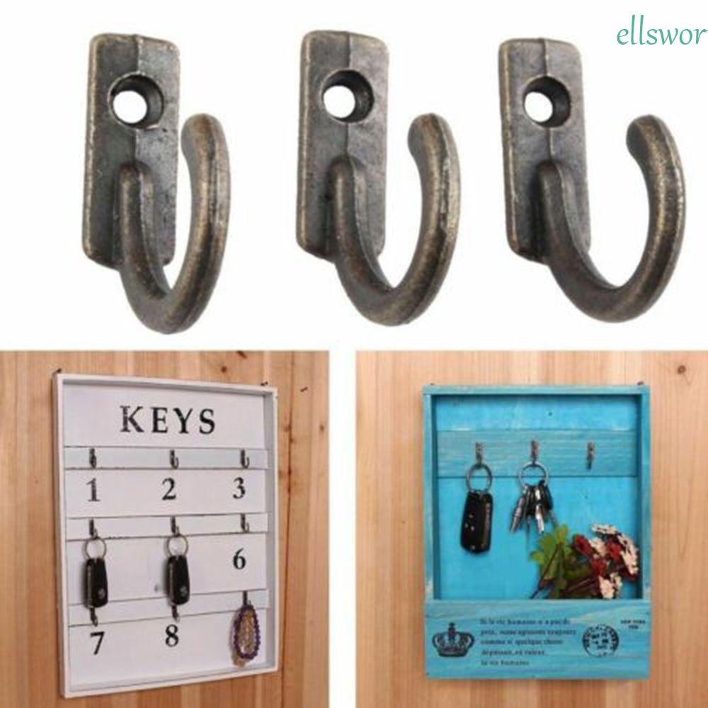 Set 10 Móc Treo Chìa Khóa Gắn Tường Phong Cách Cổ Điển Cho Phòng Tắm Giá Đỡ