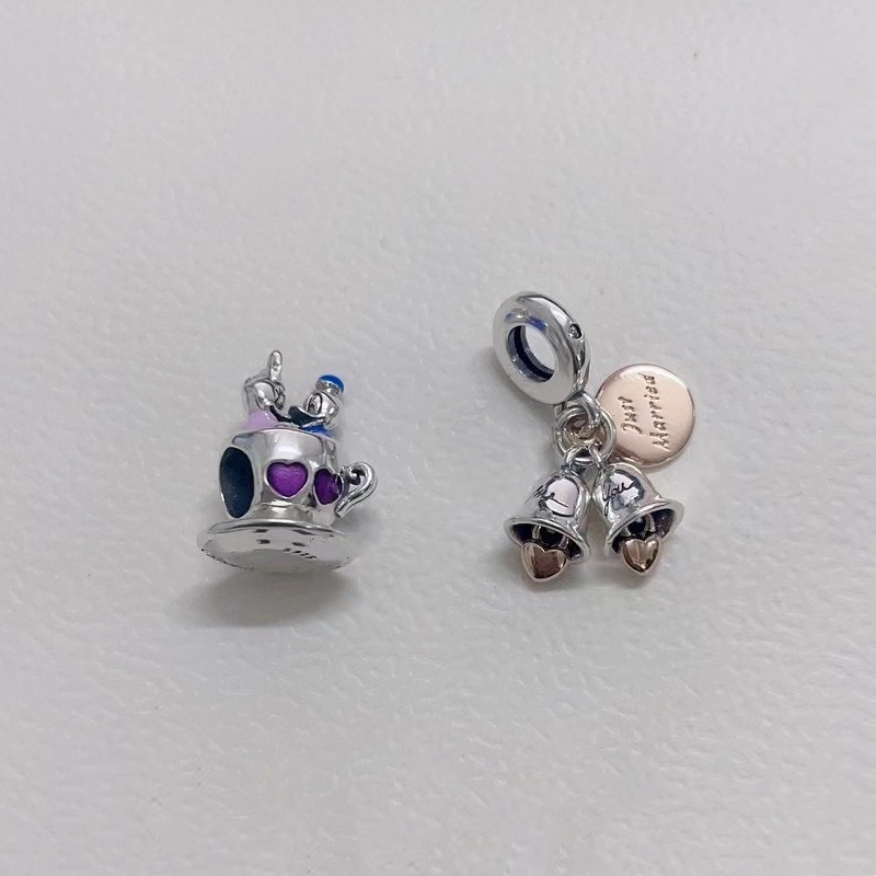 Mặt Dây Chuyền Bạc Pandora925 Hình Vịt Donald / Chuột / Lâu Đài / Bí Ngô Tự Làm Thủ Công Xinh Xắn Cho Nữ Giới