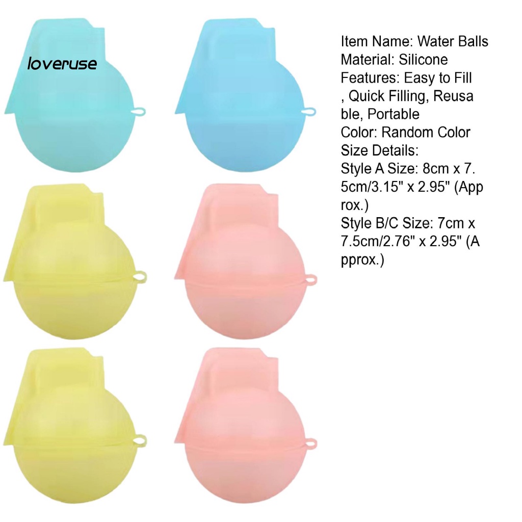 Set 6 Quả Bóng Nước Bằng Silicone Cho Gia Đình