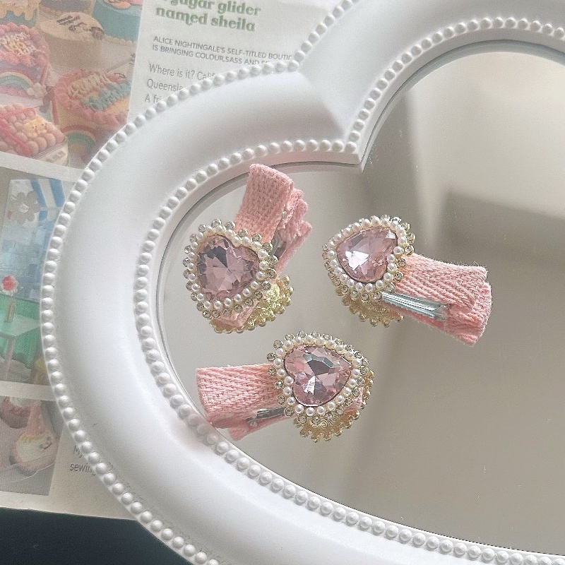 Set 2 Kẹp Tóc Hình Mỏ Vịt Màu Hồng Ngọt Ngào Thời Trang Cho Nữ