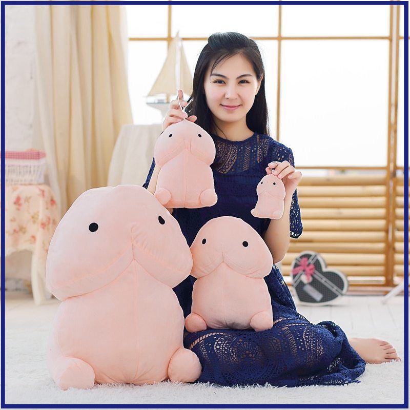 1 Búp Bê Nhồi Bông Penis Đáng Yêu Mềm Mại Trang Trí Nhà Cửa