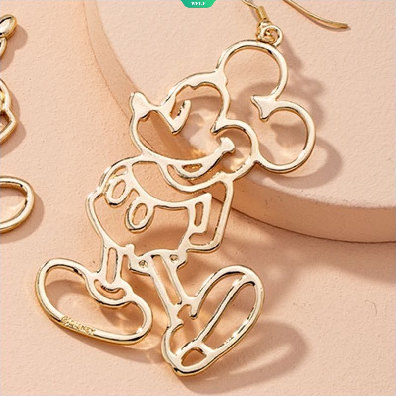 Bông Tai Họa Tiết Chuột Mickey Hoạt Hình Màu Vàng Phong Cách Hàn Quốc Thời Trang Cho Nữ 2023