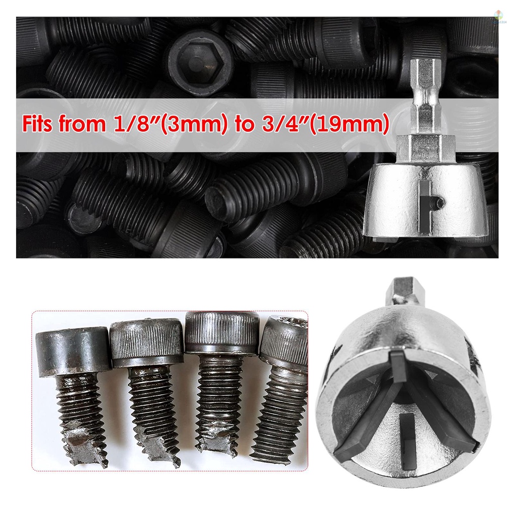 Mũi Khoan Tháo Gỡ Nhanh HSS 1 / 8 '' - 3 / 4 '' (3mm-19mm) Kèm Cờ Lê Lục Giác