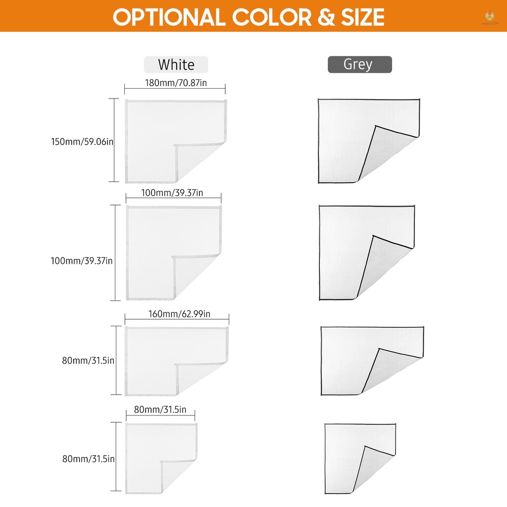 Rèm Lưới Dán Cửa Sổ Chống Muỗi Tự Dính Màu Trắng Kích Thước 80 * 80cm