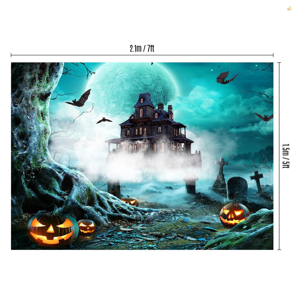 Phông Nền Chụp Ảnh Chủ Đề Halloween Kích Thước 2.1 * 1.5m / 7 * 5ft