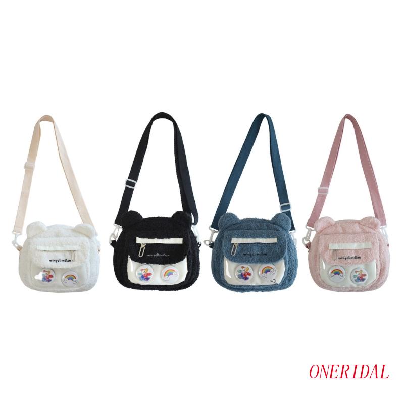 Túi Đeo Chéo Lông Xù Dễ Thương Dành Cho Nữ