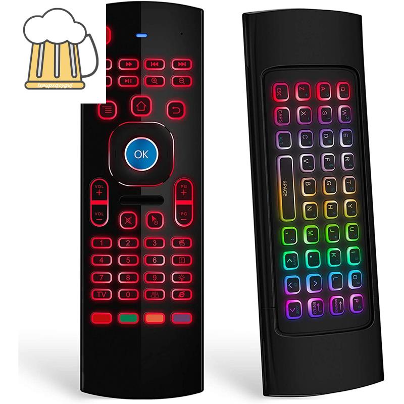 Bàn Phím Điều Khiển Từ Xa Không Dây Kèm Chuột RGB MX3 Pro IR Cho Android Tv Box