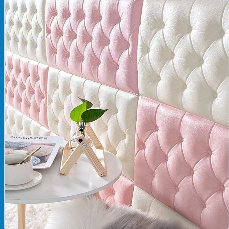 Miếng Dán Tường Dày Dặn Mềm Mại 3D Chống Va Chạm Trang Trí Nhà Cửa DIY