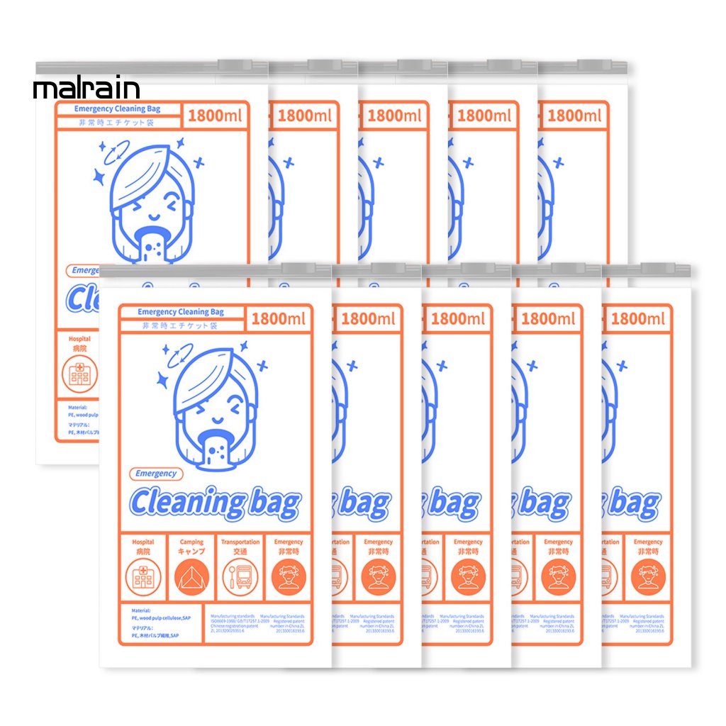 Set 10 Túi Đựng Rác Trọng Lượng Nhẹ Sử Dụng Hàng Ngày / Nhà Bếp / Xe Hơi