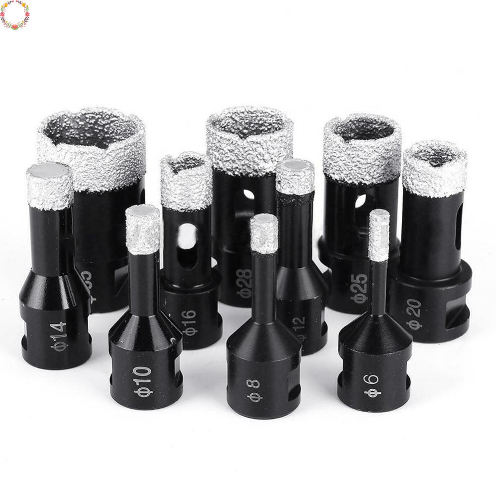 1 Mũi Khoan Lõi Đá Cẩm Thạch, Kích Thước 6-35MM, Màu Đen