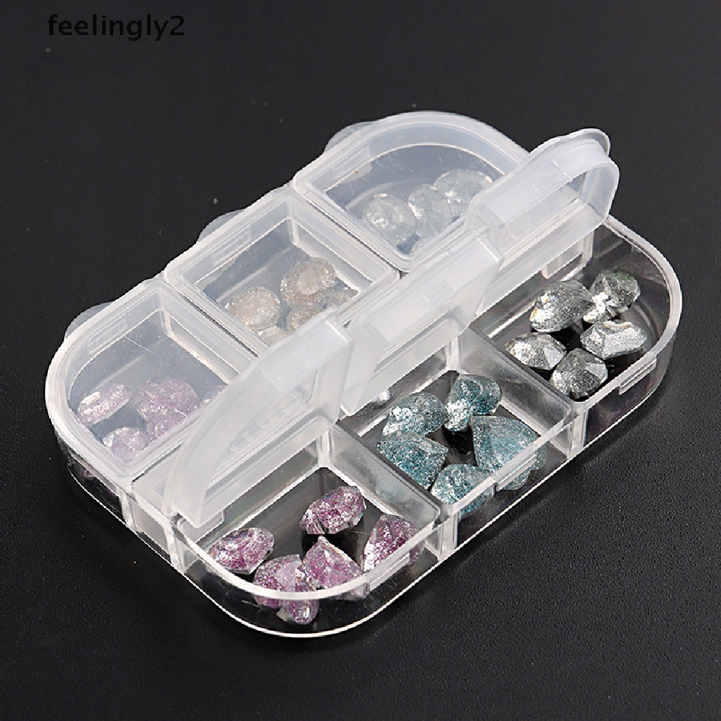 [Hàng Có Sẵn] Hộp 12 / 6 Kích Cỡ Đính Kim Cương Pha Lê Nhiều Màu Sắc Đa Dạng